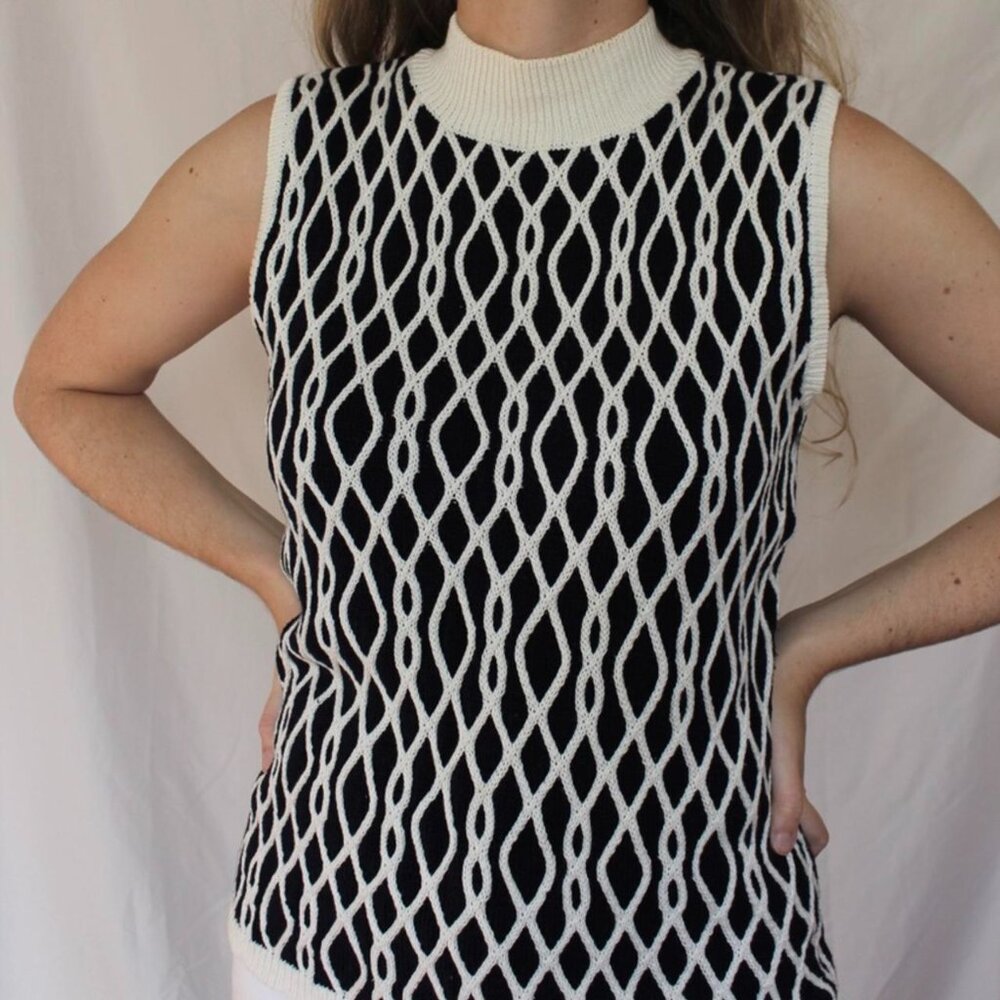 Liz Claiborne Cotton Mock Neck Knit Top